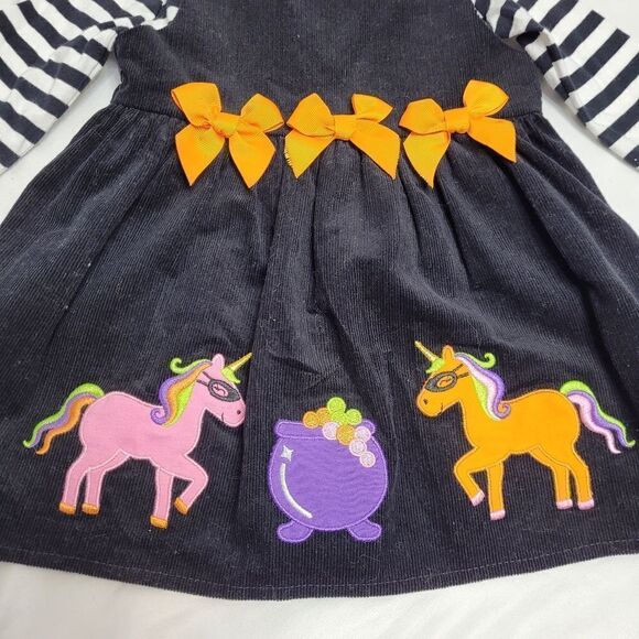 NEW Goodlad corduroy unicorn applique 2 piece jumper dress set 18m - Picture 4 of 8